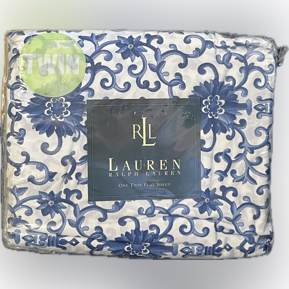 New Rare Ralph Lauren PORCELAIN ROSETTE Blue White Floral